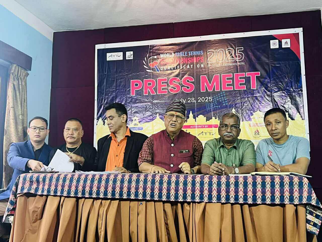 टेबल टेनिस विश्वकप दक्षिण एसियन छनोट काठमाडौंमा हुने